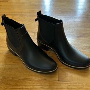 NEW - never worn rubber Kate Spade Booties